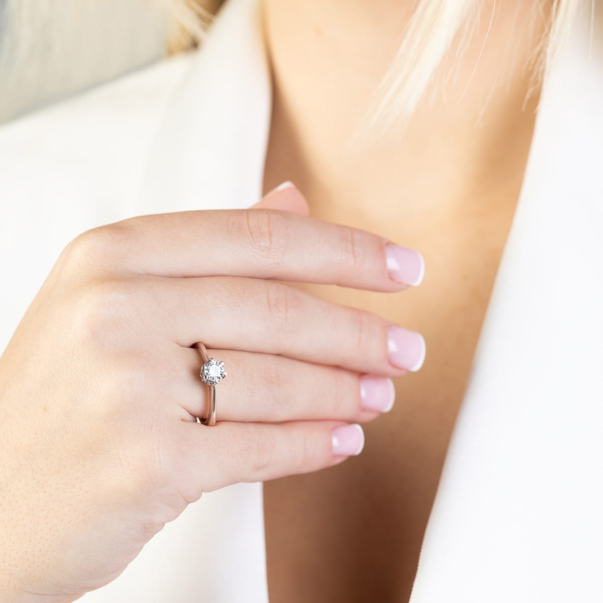 Inel Aur 14K Diamant Cultivat 0,30ct