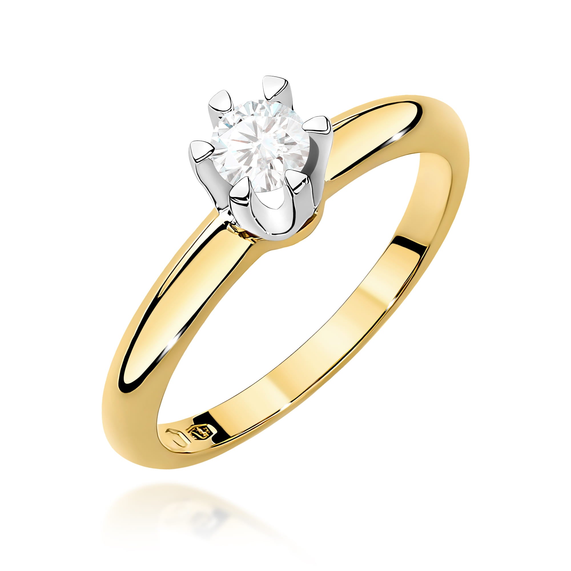 Inel Aur 9K cu Diamant Natural 0.30 ct