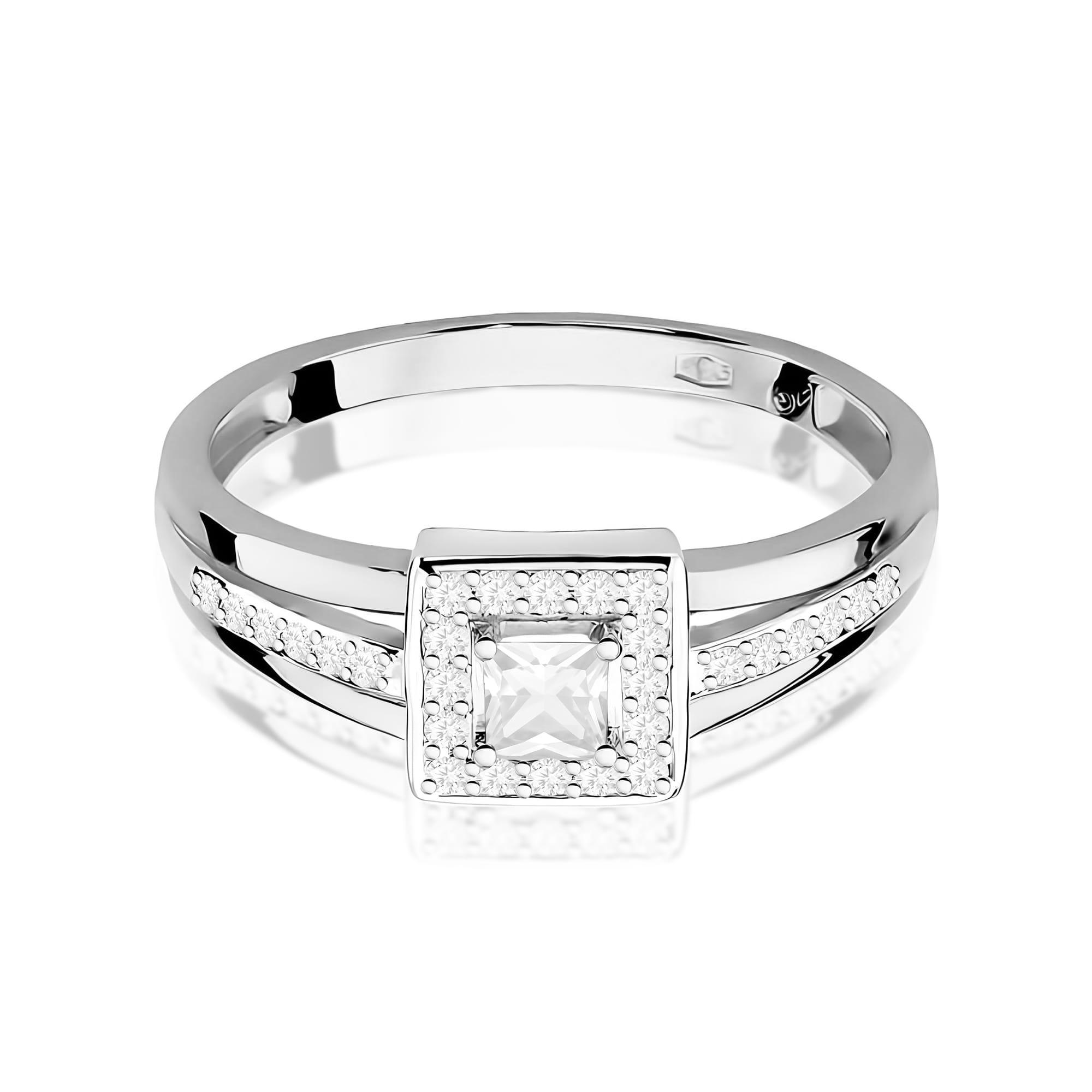 Inel Aur 14K Diamant Cultivat în Laborator 0,15ct