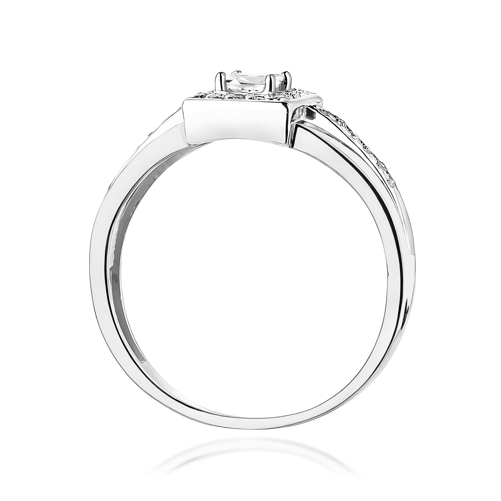 Inel Aur 14K Diamant Cultivat în Laborator 0,15ct