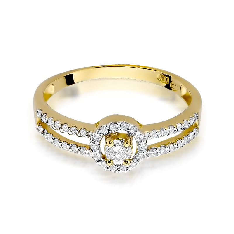 Inel Aur 9K cu Diamante Naturale 0.31 ct