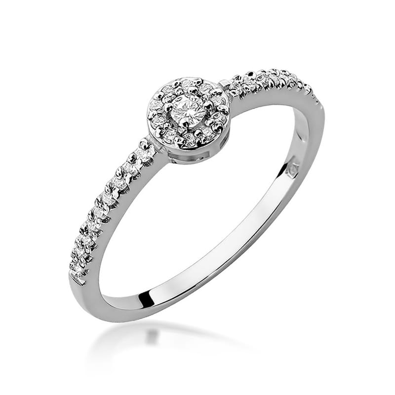 Inel Aur 9K cu Diamante Naturale 0.19 ct