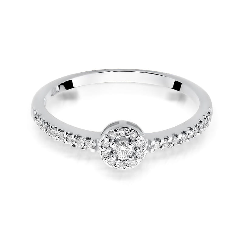 Inel Aur 9K cu Diamante Naturale 0.19 ct