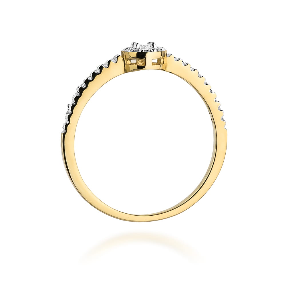 Inel Aur 9K cu Diamante Naturale 0.19 ct