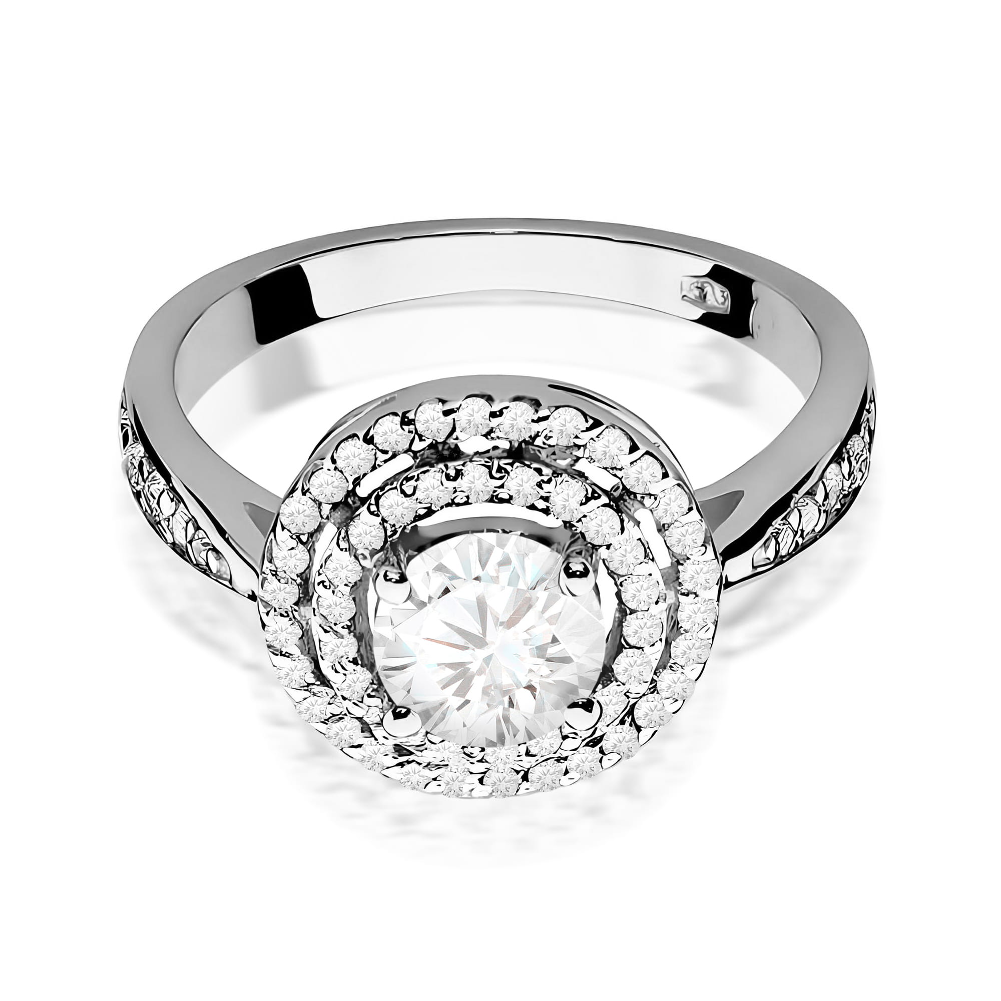 Inel Aur 9K cu Diamante de Laborator 1.12 ct