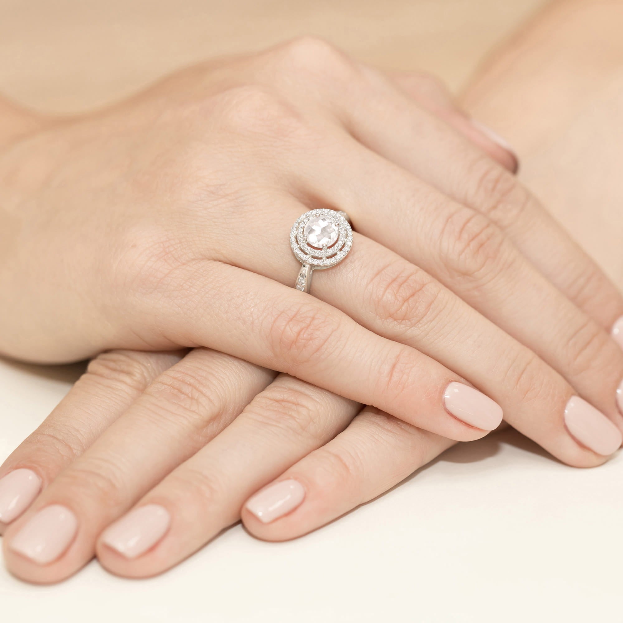 Inel Aur 9K cu Diamante de Laborator 1.12 ct