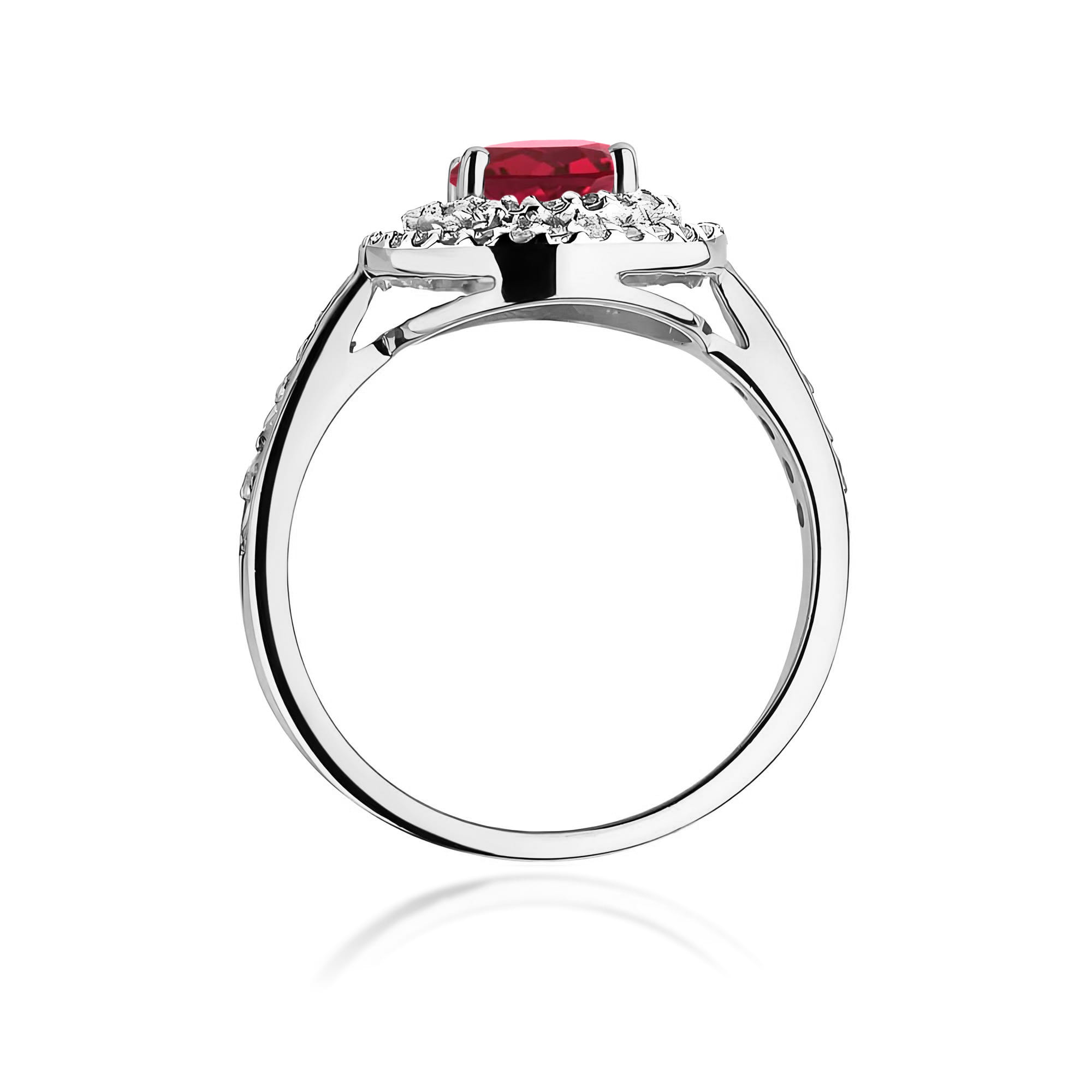 Inel Aur 9K cu Rubin 1.20 ct si Diamante Naturale 0.37 ct