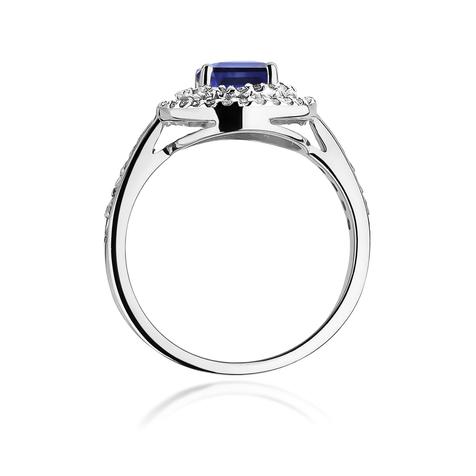Inel Aur 9K cu Safir 1.00 ct si Diamante Naturale 0.37 ct