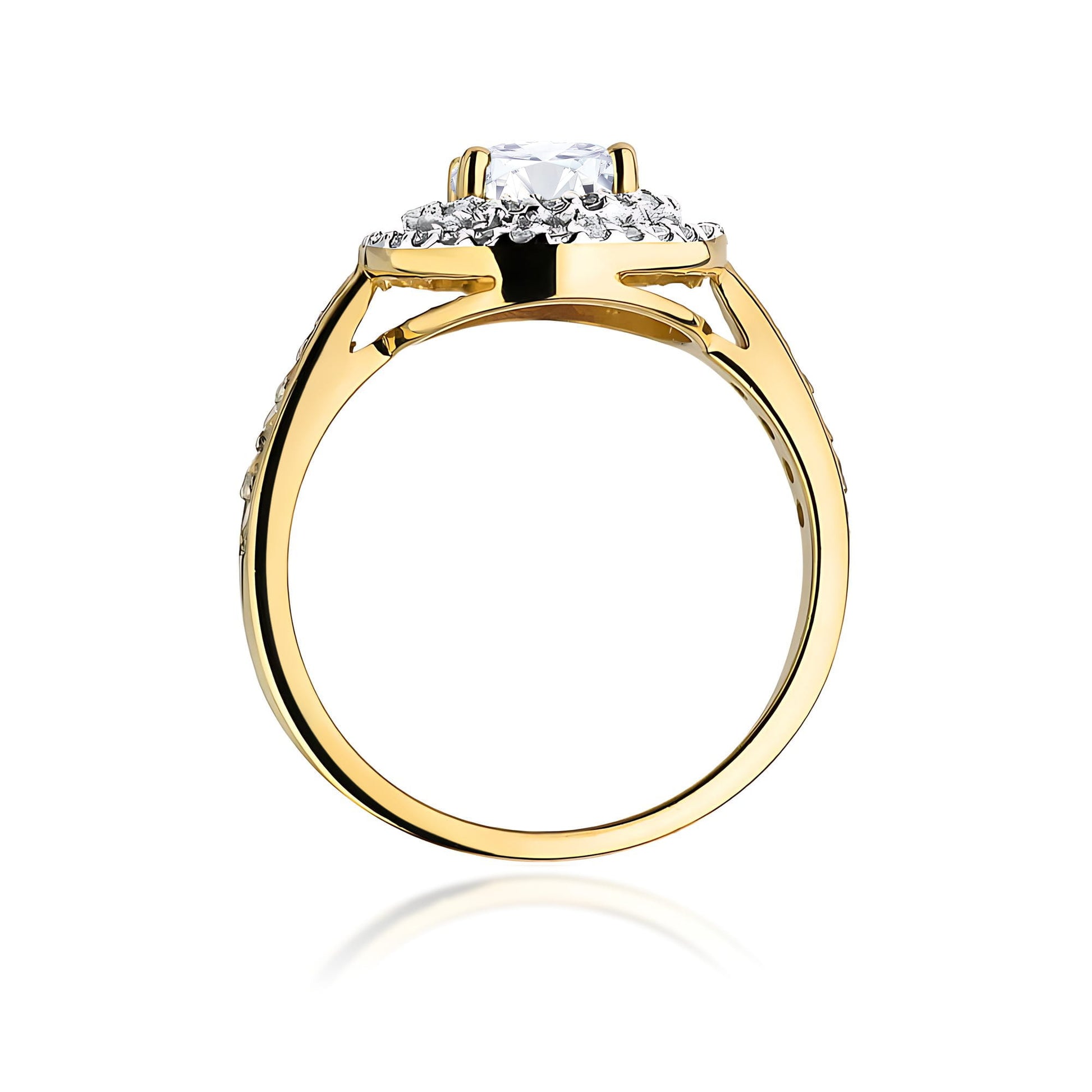 Inel Aur 9K cu Diamante de Laborator 1.12 ct