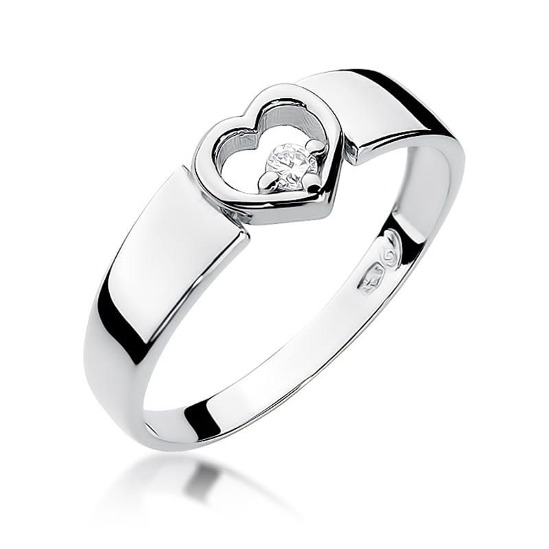 Inel Aur 9K cu Diamant Natural 0.04 ct