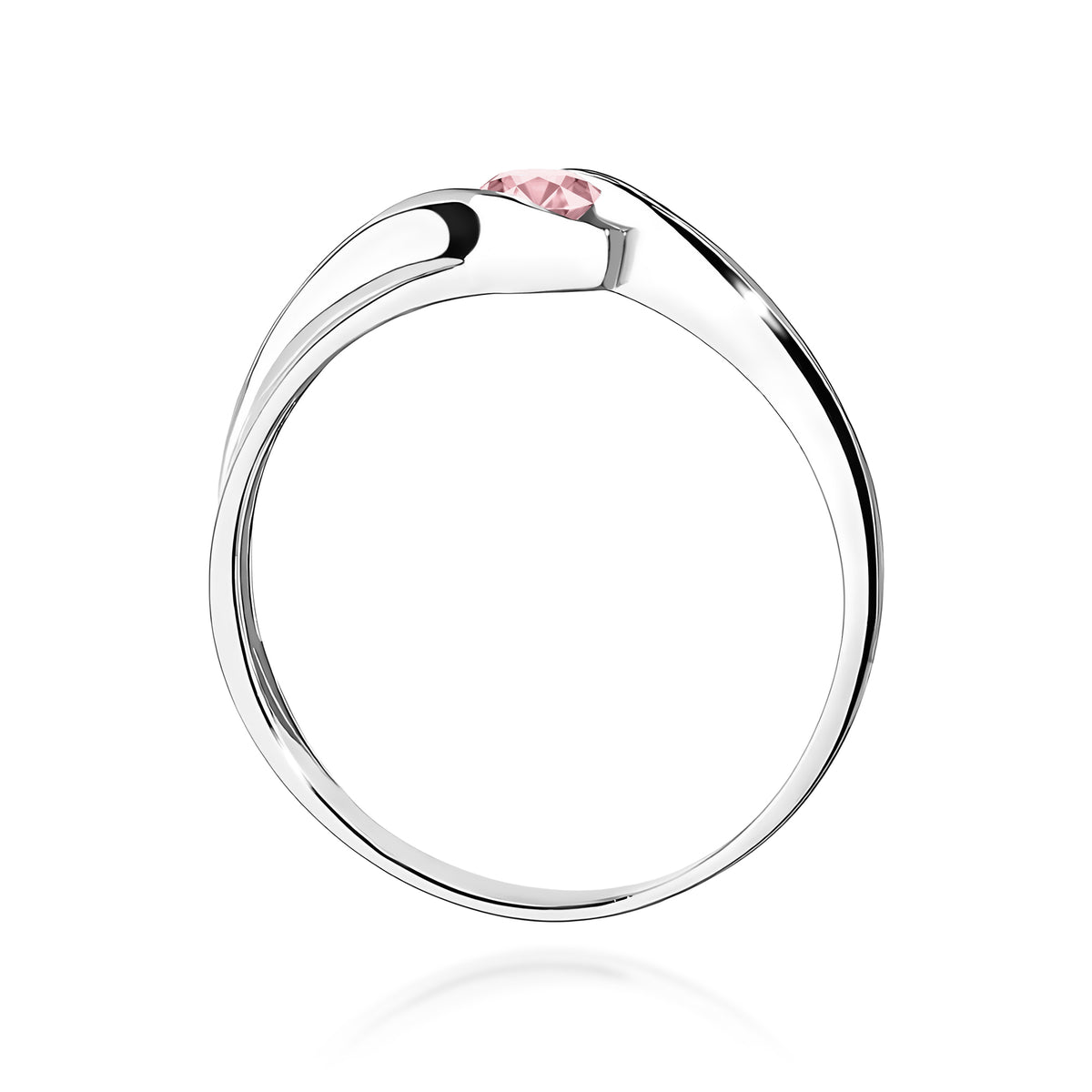 Inel Aur 14K cu Diamant Roz de Laborator 0.15 ct