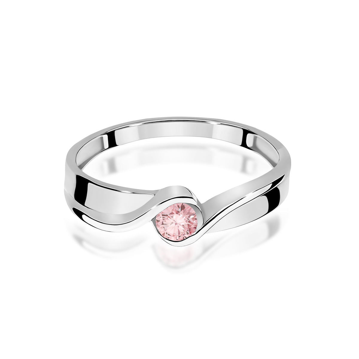Inel Aur 9K cu Diamant Roz de Laborator 0.15 ct