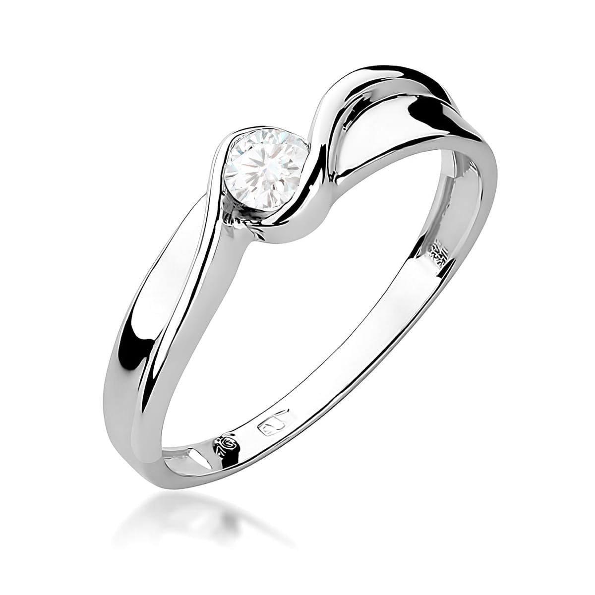 Inel Aur 9K cu Diamant de Laborator 0.15 ct