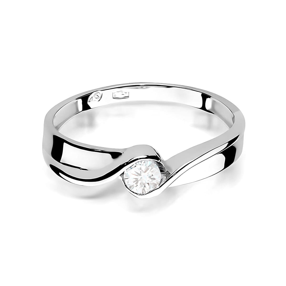 Inel Aur 9K cu Diamant de Laborator 0.15 ct