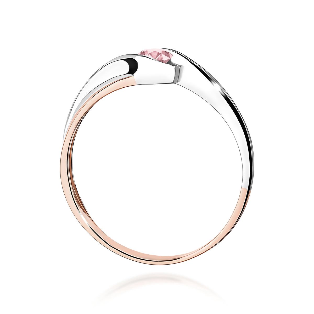 Inel Aur 14K cu Diamant Roz de Laborator 0.15 ct