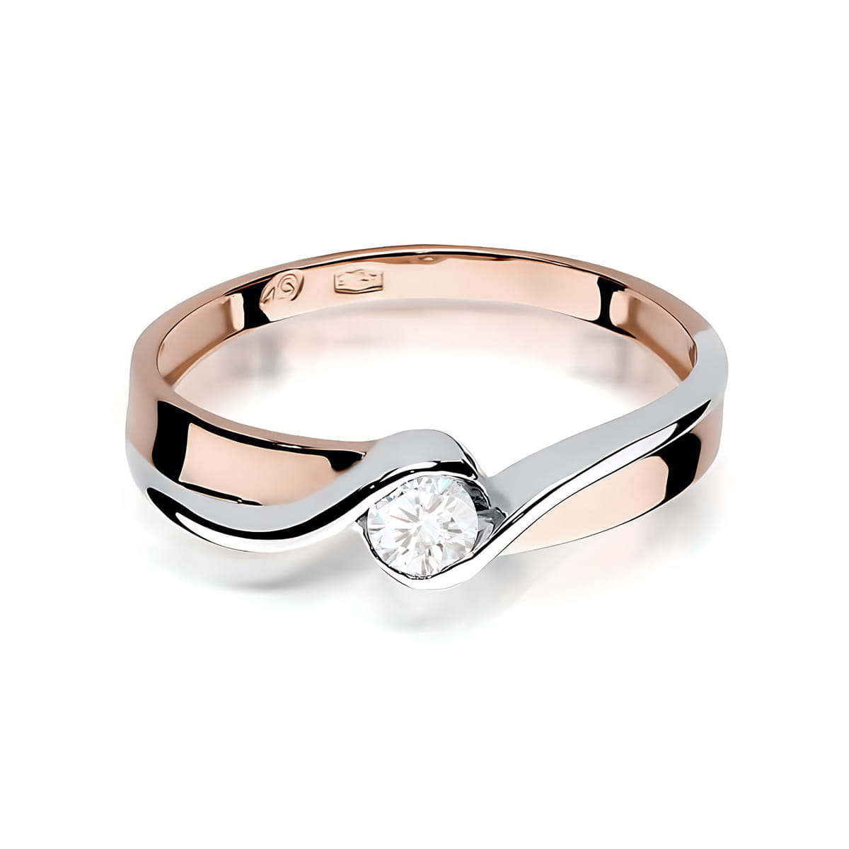Inel Aur 14K W0278 Diamant de Laborator 0.10ct