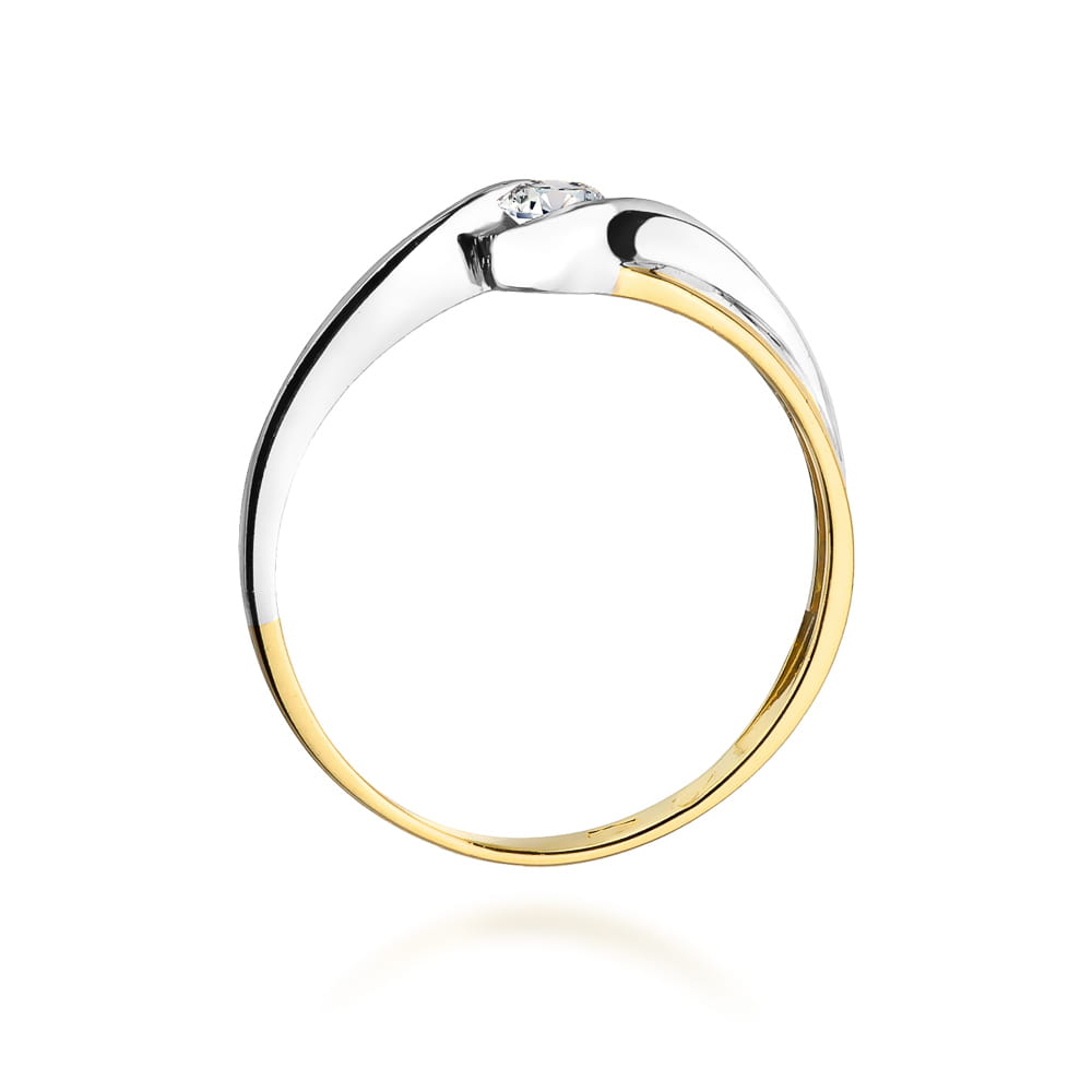 Inel Aur 14K W0278 Diamant Cultivat 0.10ct