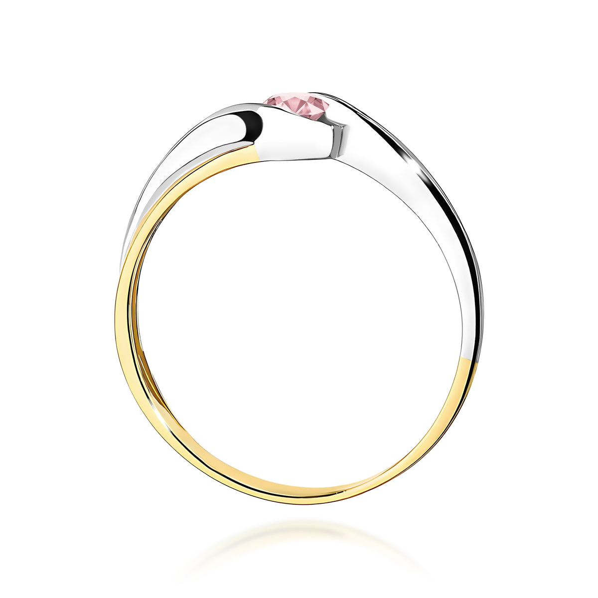 Inel Aur 9K cu Diamant Roz de Laborator 0.15 ct