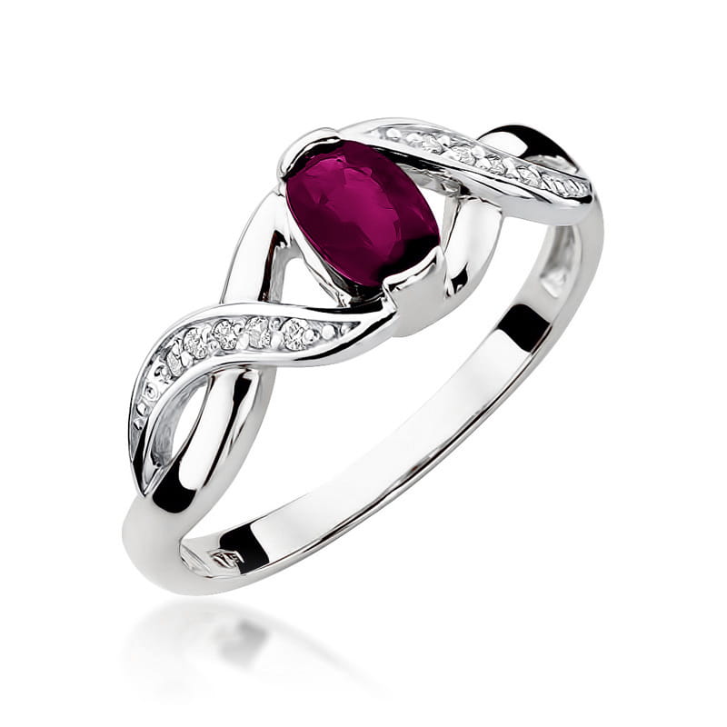 Inel Aur 14K W028 Rodolit 0.50ct