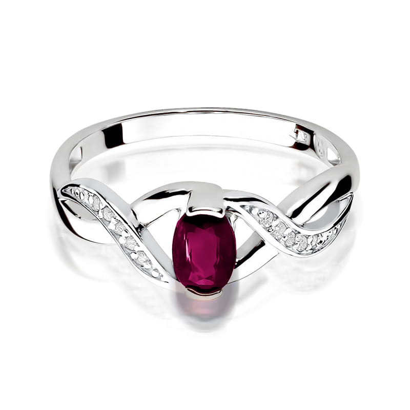 Inel Aur 14K W028 Rodolit 0.50ct