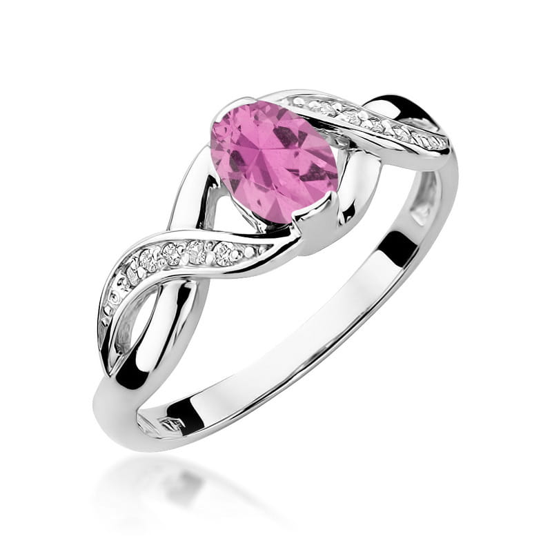 Inel Aur 14K W028 Safir Roz 0.45ct