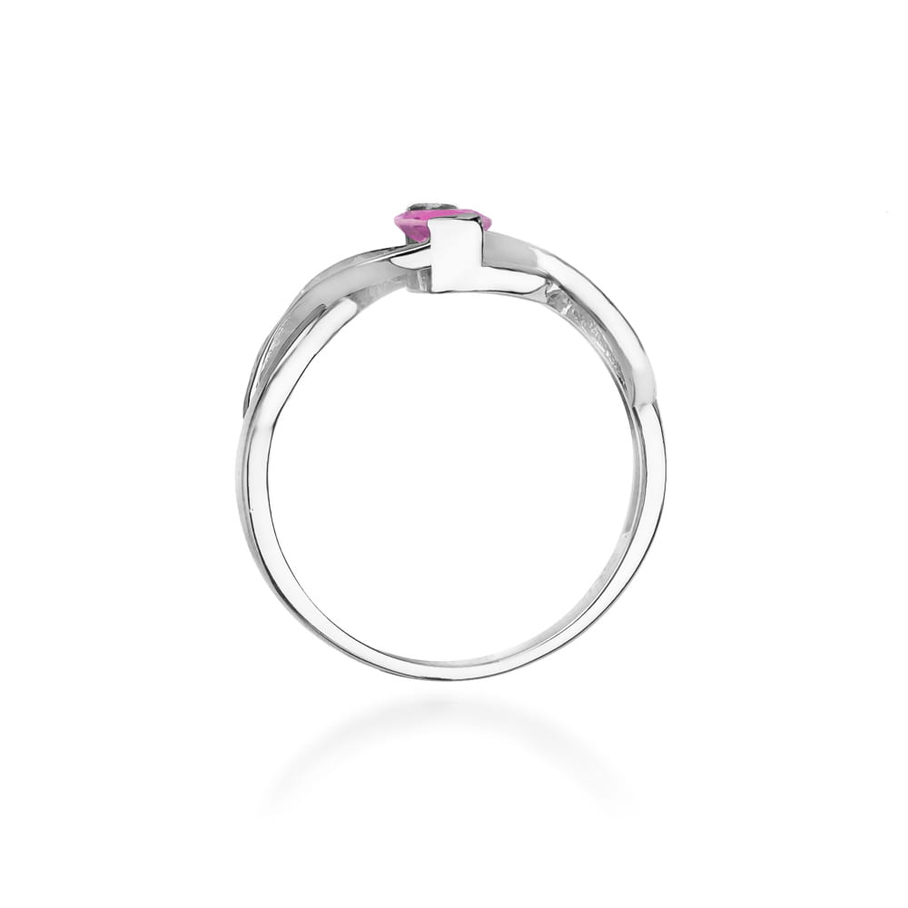 Inel Aur 14K W028 Safir Roz 0.45ct