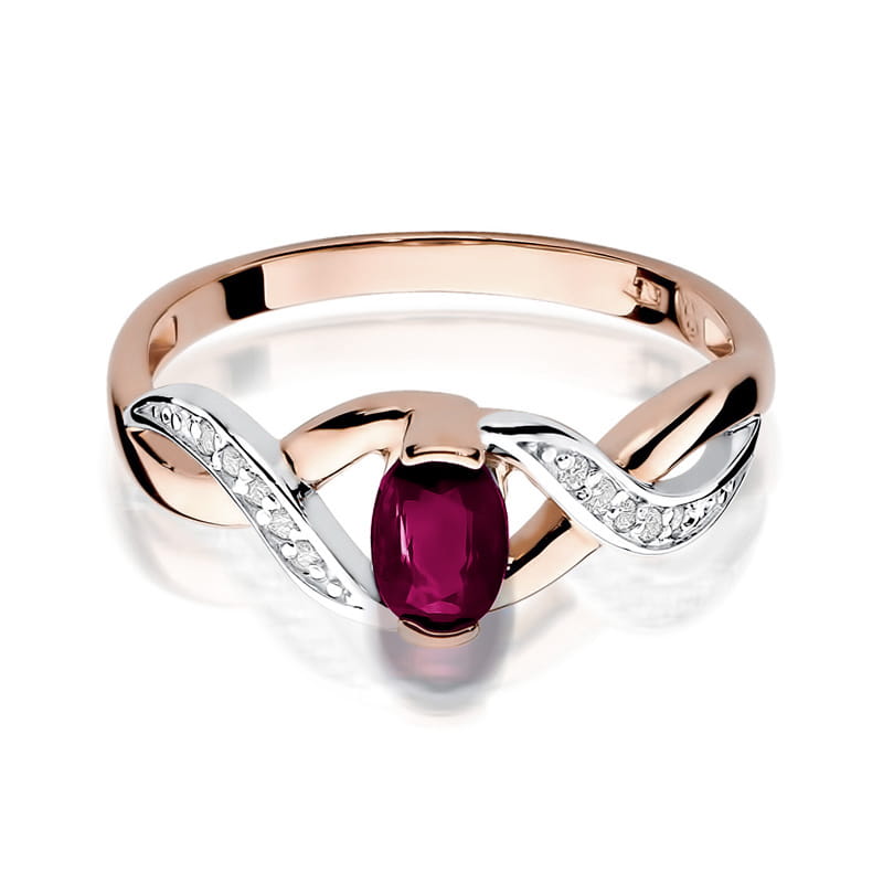 Inel Aur 14K W028 Rodolit 0.50ct