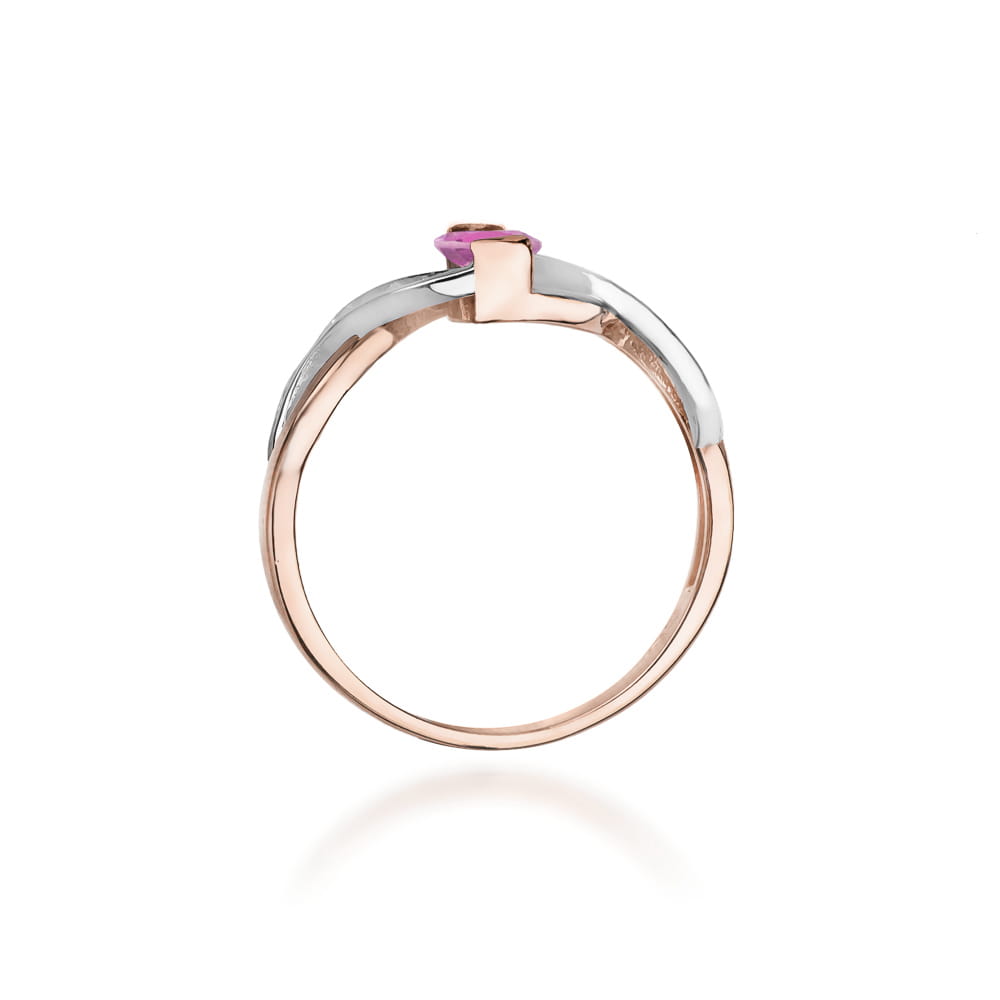 Inel Aur 14K W028 Safir Roz 0.45ct