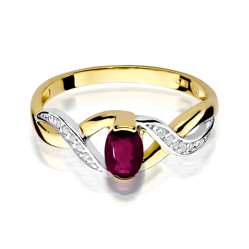 Inel Aur 14K W028 Rodolit 0.50ct