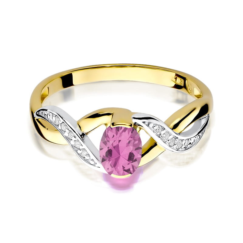 Inel Aur 14K W028 Safir Roz 0.45ct