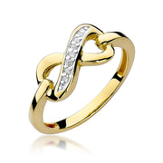 Inel Aur 9K cu Diamante Naturale 0.04 ct