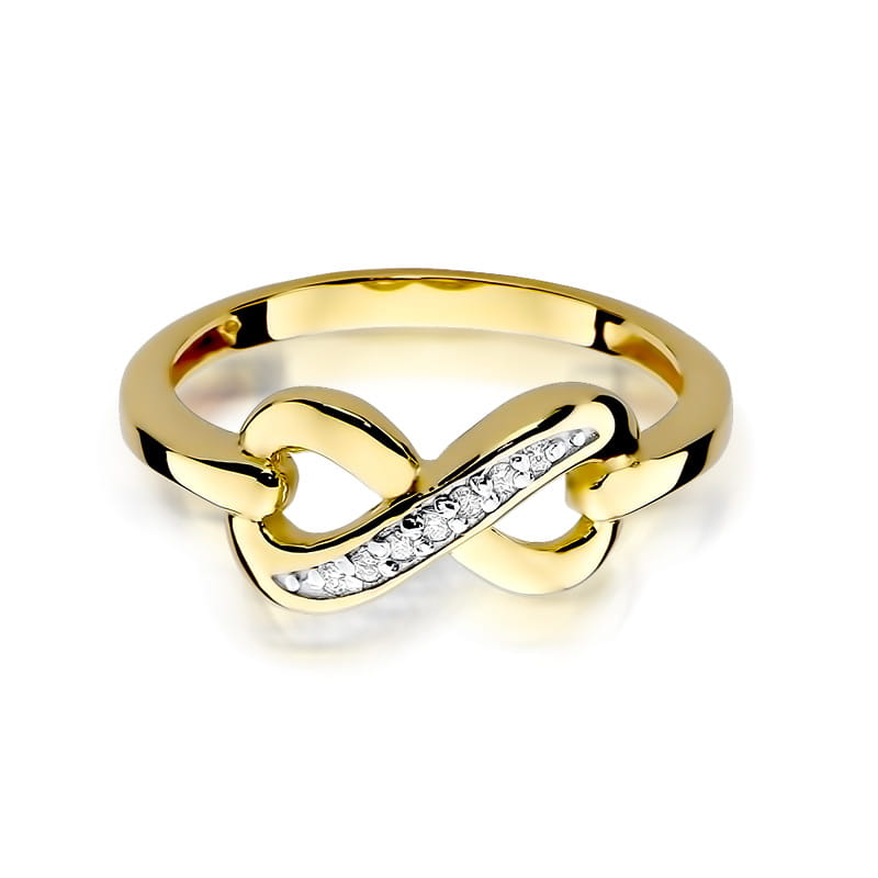 Inel Aur 9K cu Diamante Naturale 0.04 ct