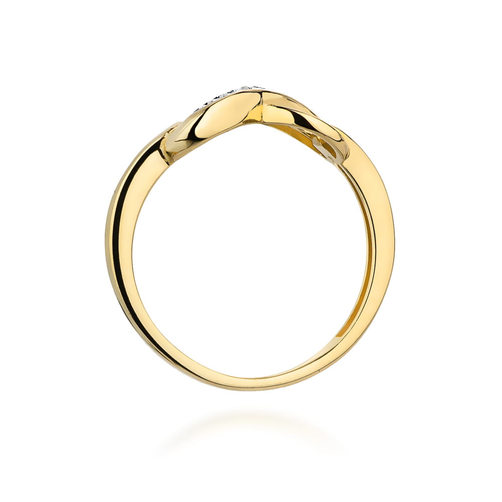 Inel Aur 9K cu Diamante Naturale 0.04 ct