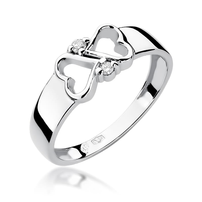 Inel Aur 9K cu Diamante Naturale 0.04 ct