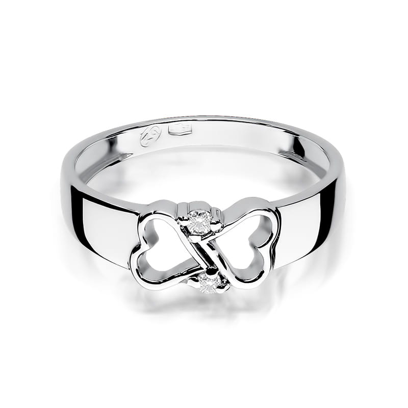 Inel Aur 9K cu Diamante Naturale 0.04 ct