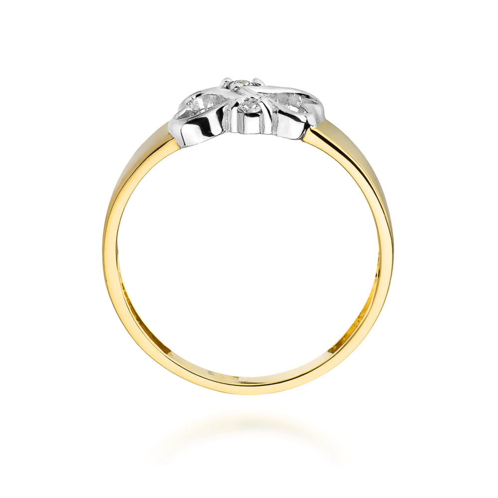 Inel Aur 9K cu Diamante Naturale 0.04 ct