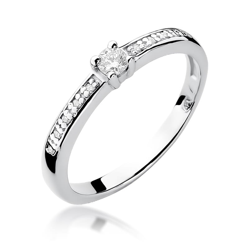 Inel Aur 9K cu Diamante Naturale 0.13 ct