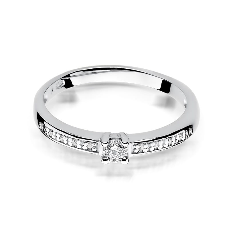 Inel Aur 9K cu Diamante Naturale 0.13 ct