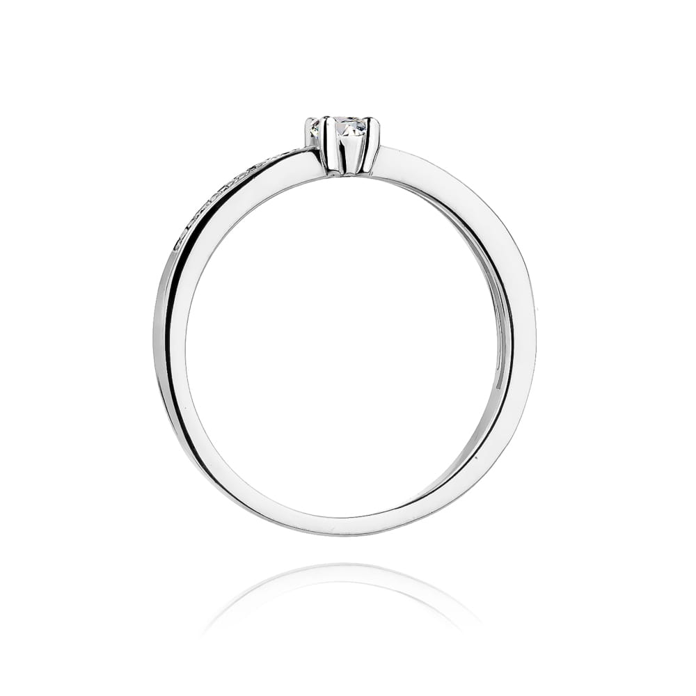 Inel Aur 9K cu Diamante Naturale 0.13 ct