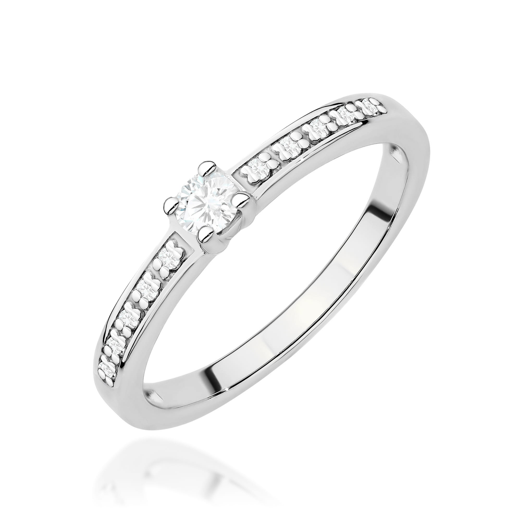 Inel Aur 9K cu Diamante de Laborator 0.13 ct