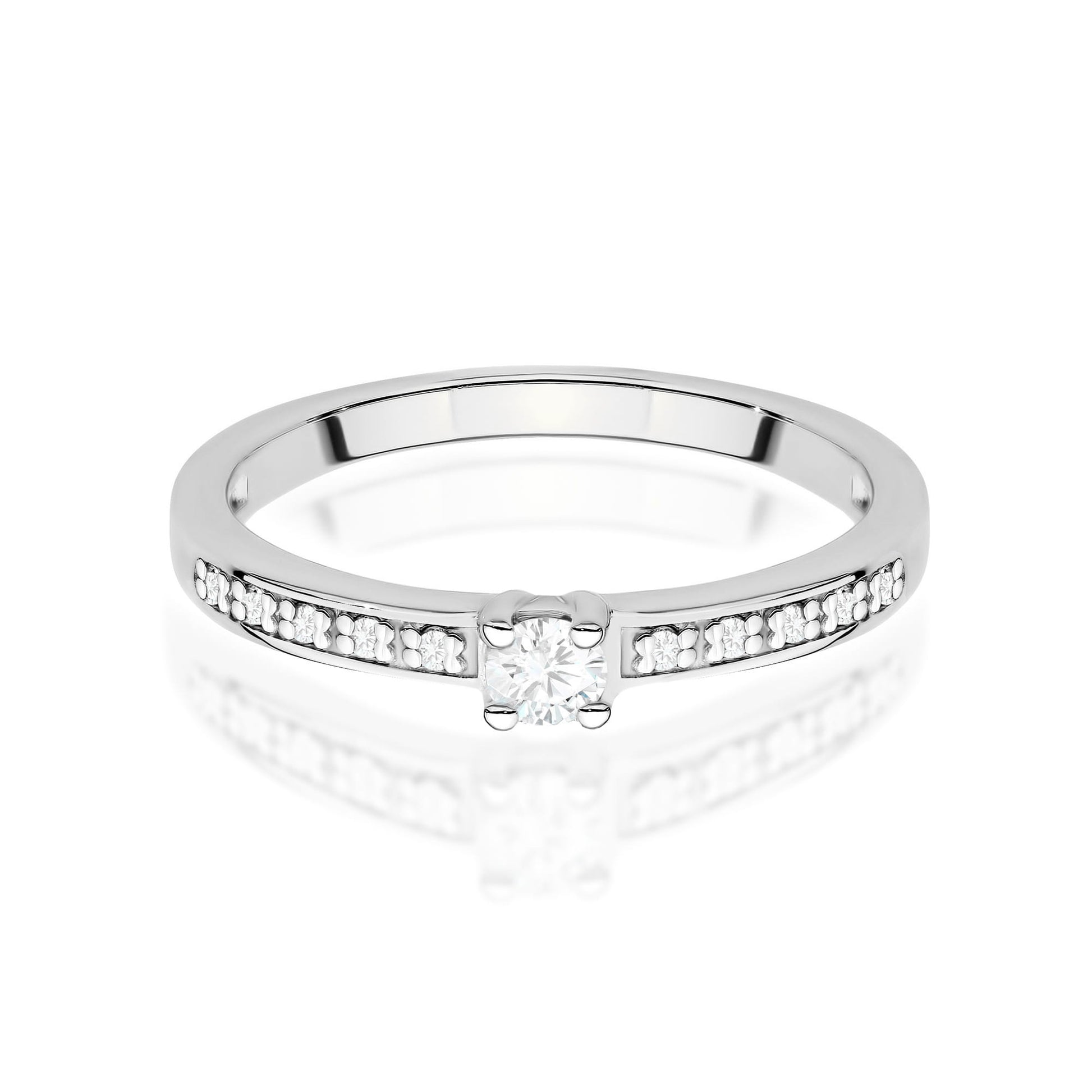 Inel Aur 9K cu Diamante de Laborator 0.13 ct