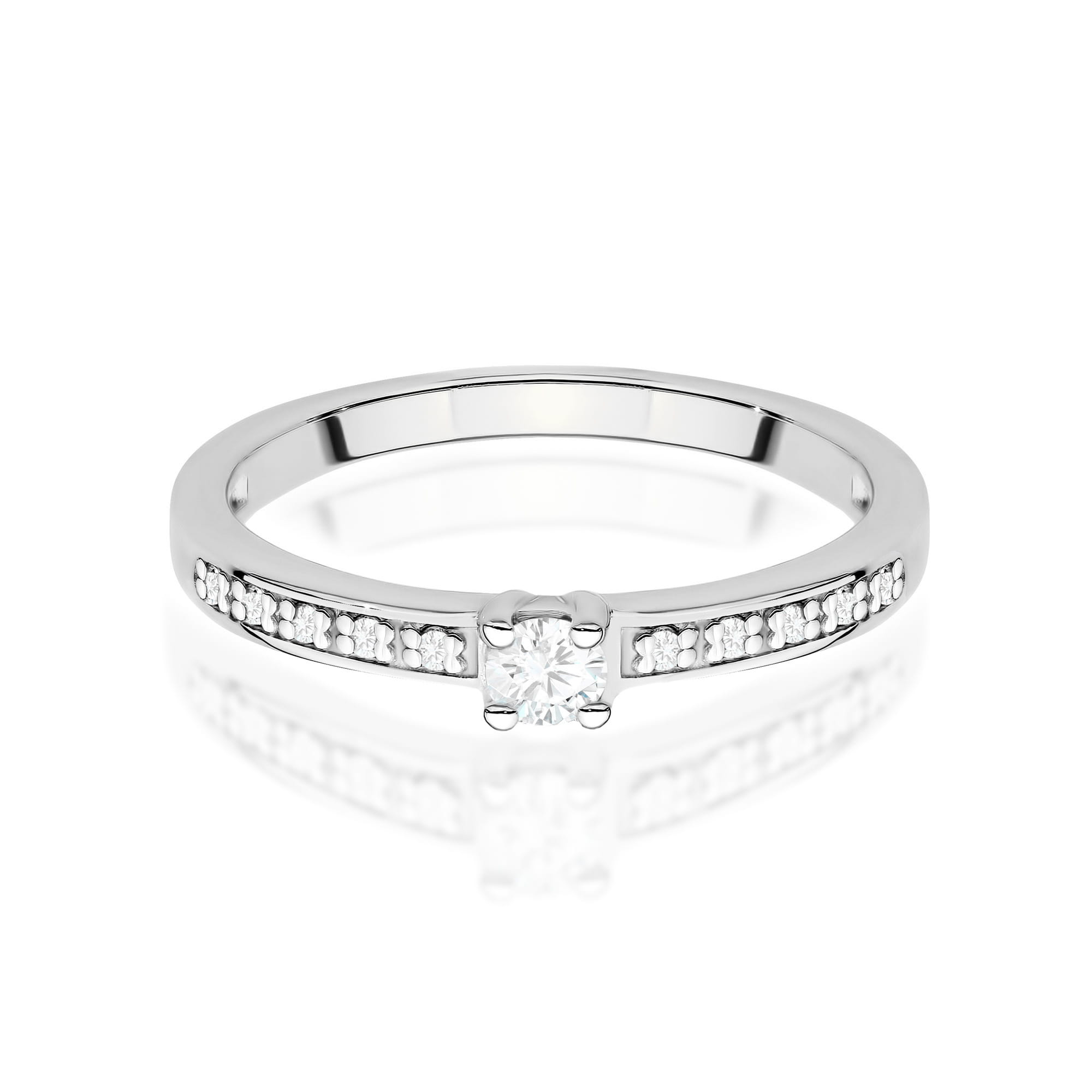 Inel Aur 9K cu Diamante de Laborator 0.13 ct