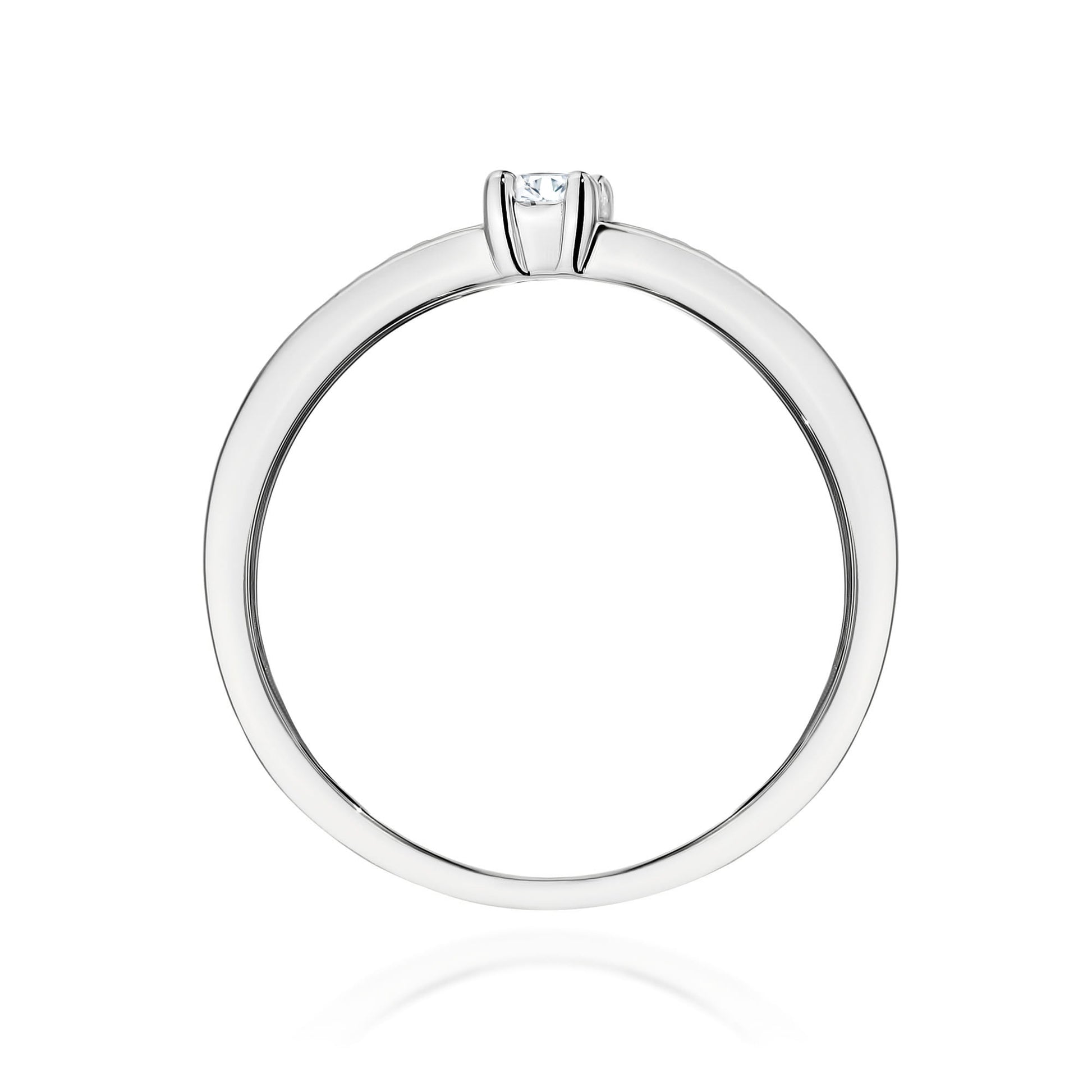 Inel Aur 9K cu Diamante de Laborator 0.13 ct