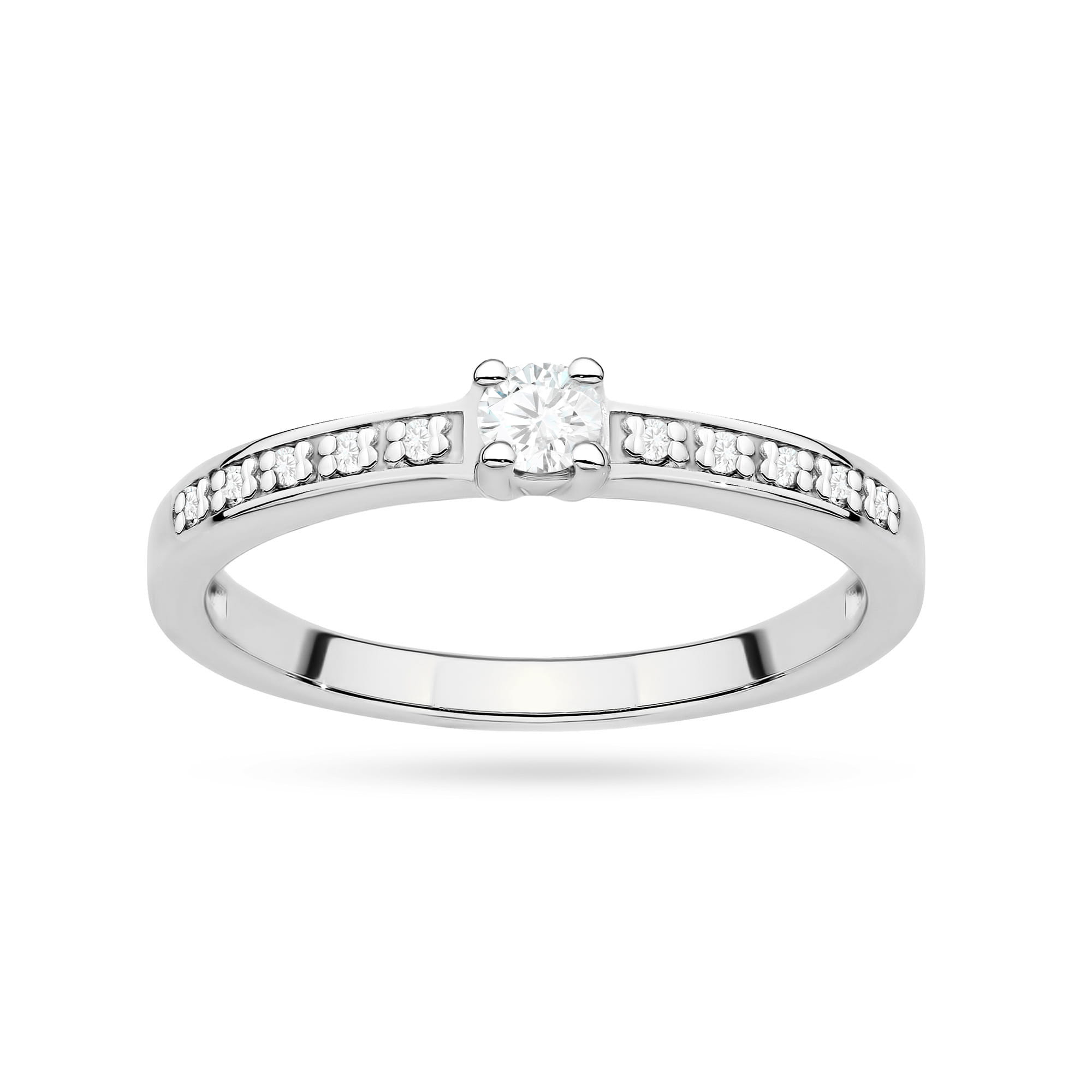 Inel Aur 9K cu Diamante de Laborator 0.13 ct