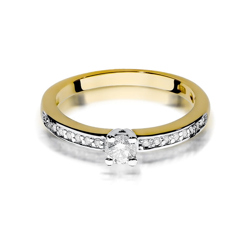 Inel Aur 9K cu Diamante Naturale 0.28 ct