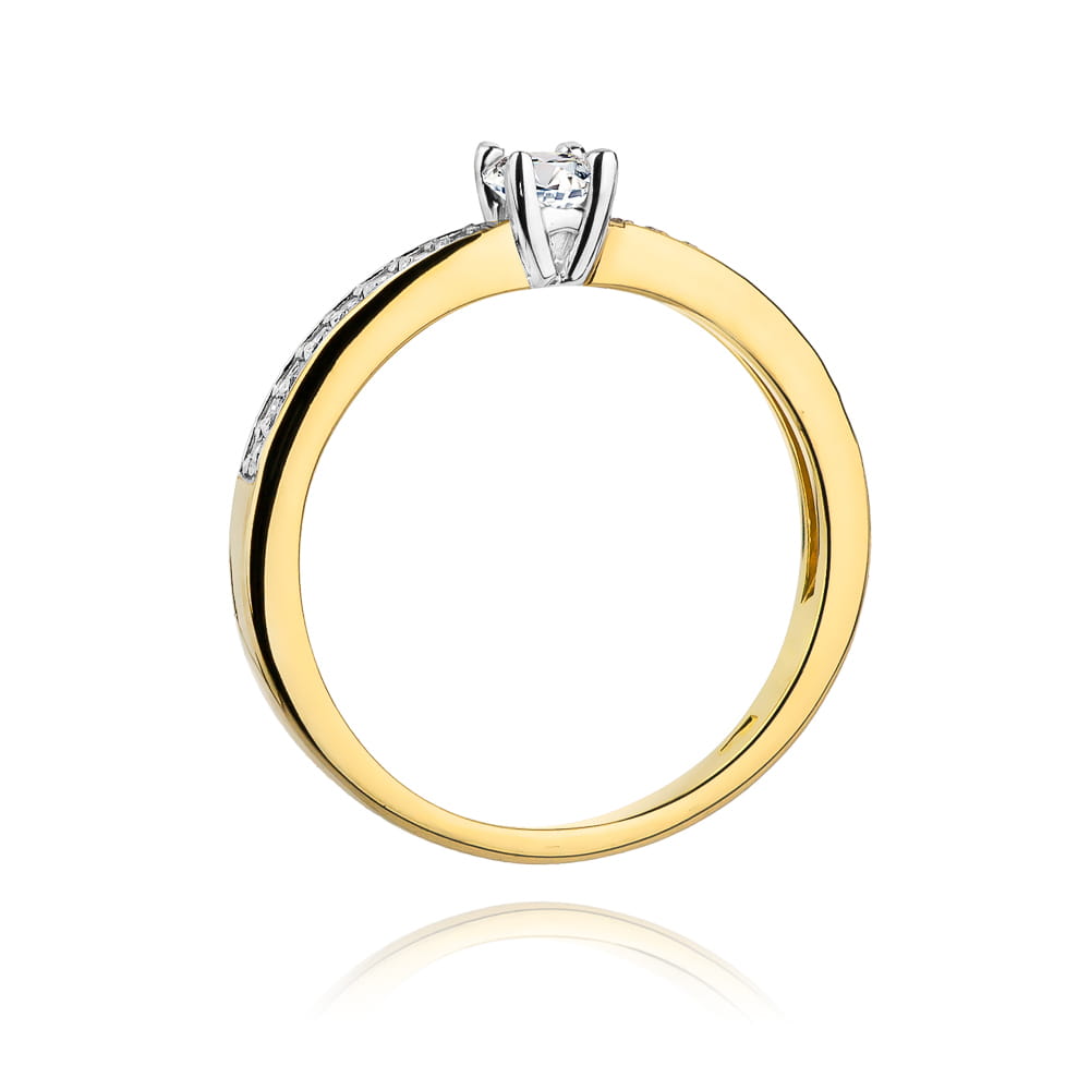 Inel Aur 9K cu Diamante Naturale 0.28 ct