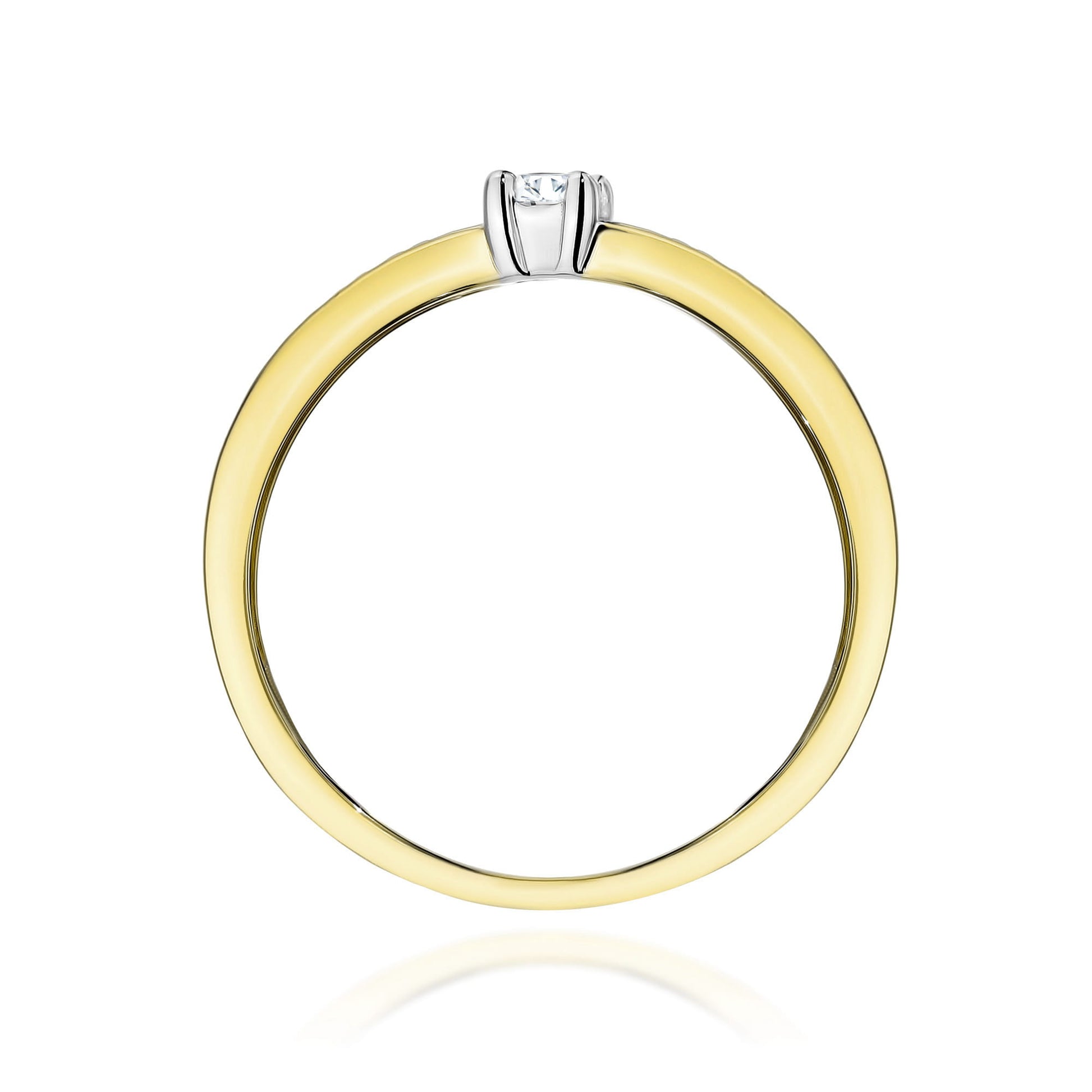 Inel Aur 9K cu Diamante de Laborator 0.13 ct