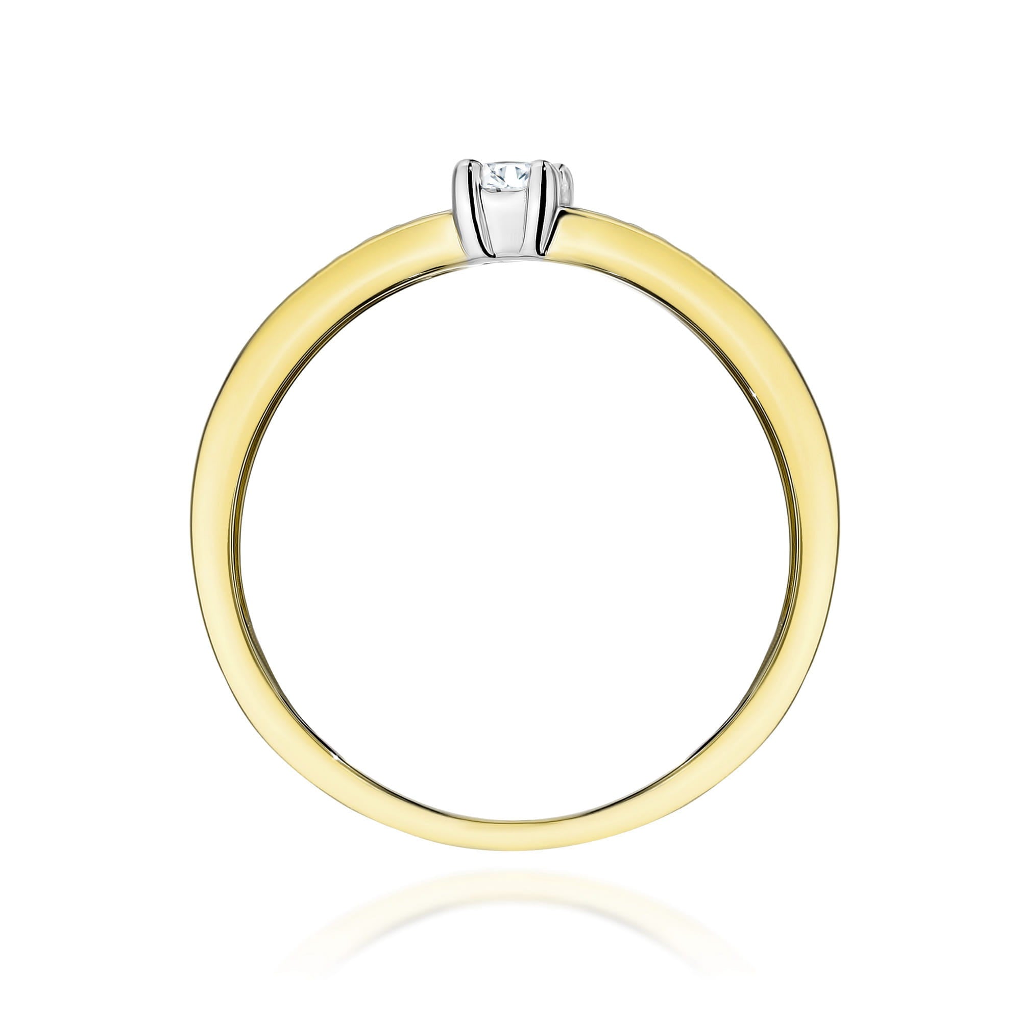 Inel Aur 9K cu Diamante de Laborator 0.13 ct