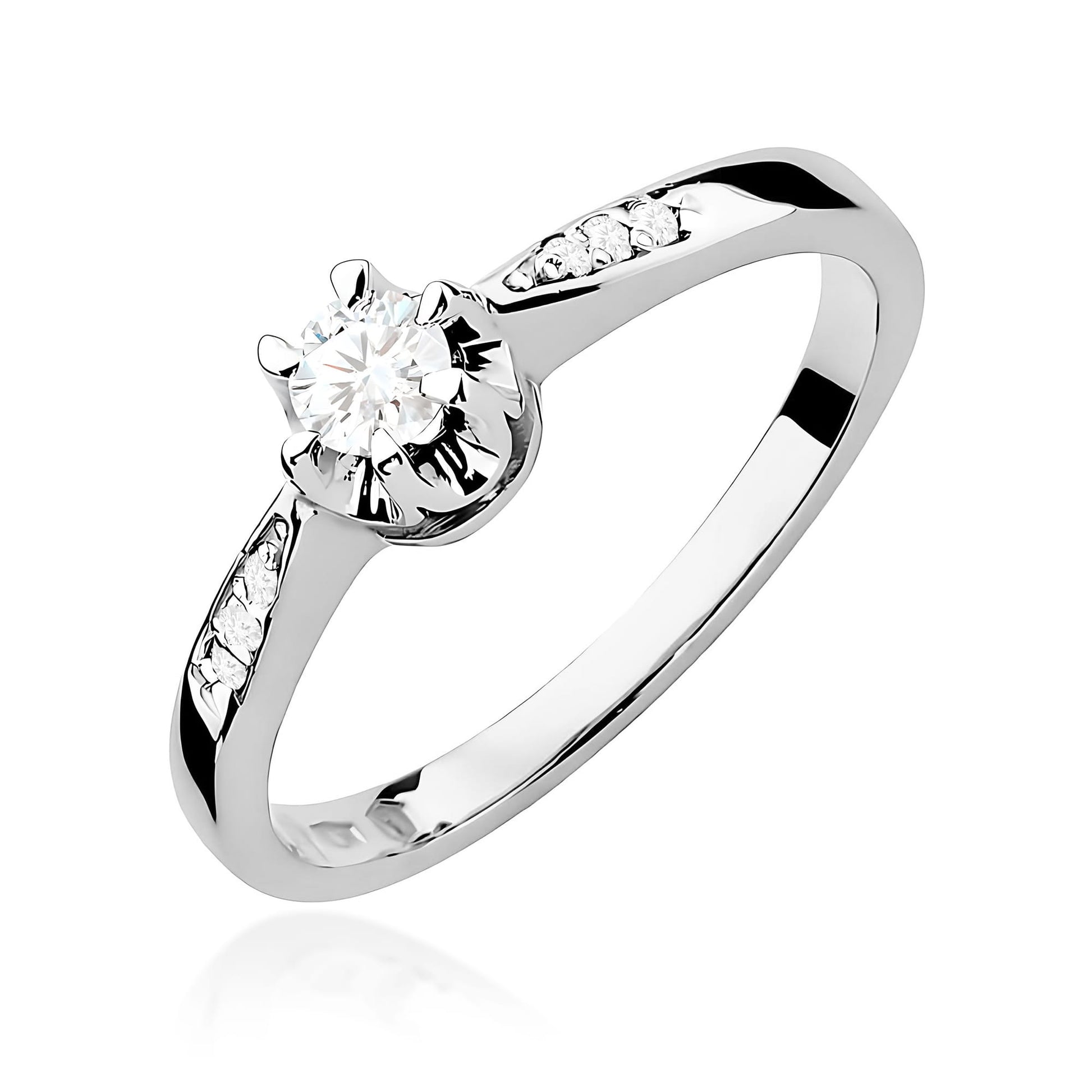Inel Aur 9K cu Diamante de Laborator 0.25 ct