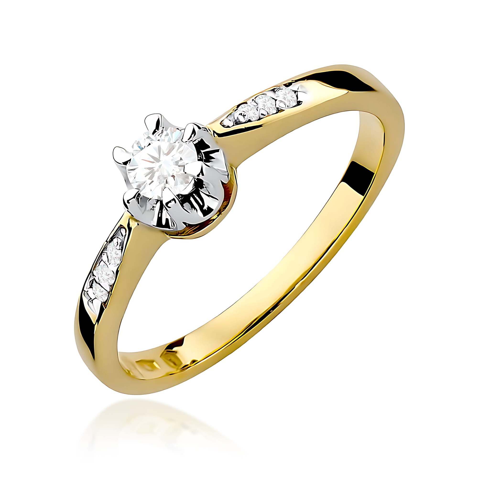 Inel Aur 14K W0291 Diamant Crescut în Laborator 0.20ct